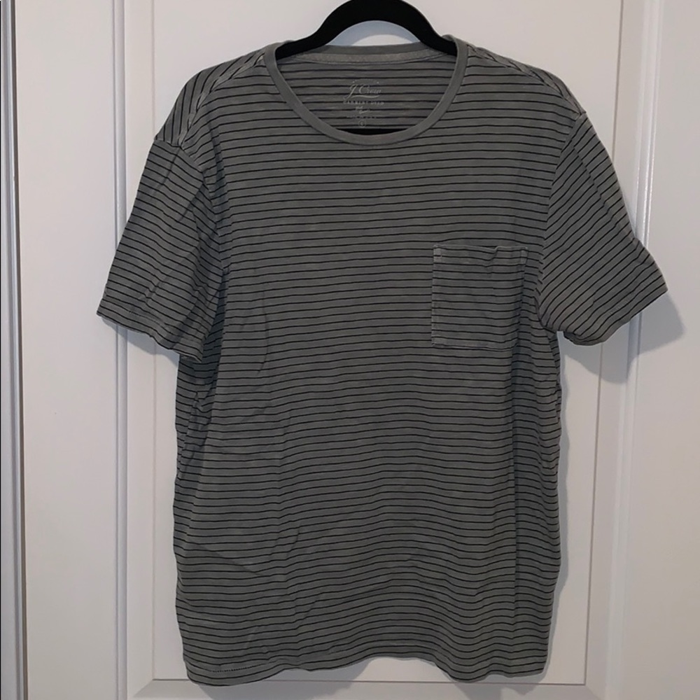 Large green J. Crew knit goods pocket t-shirt